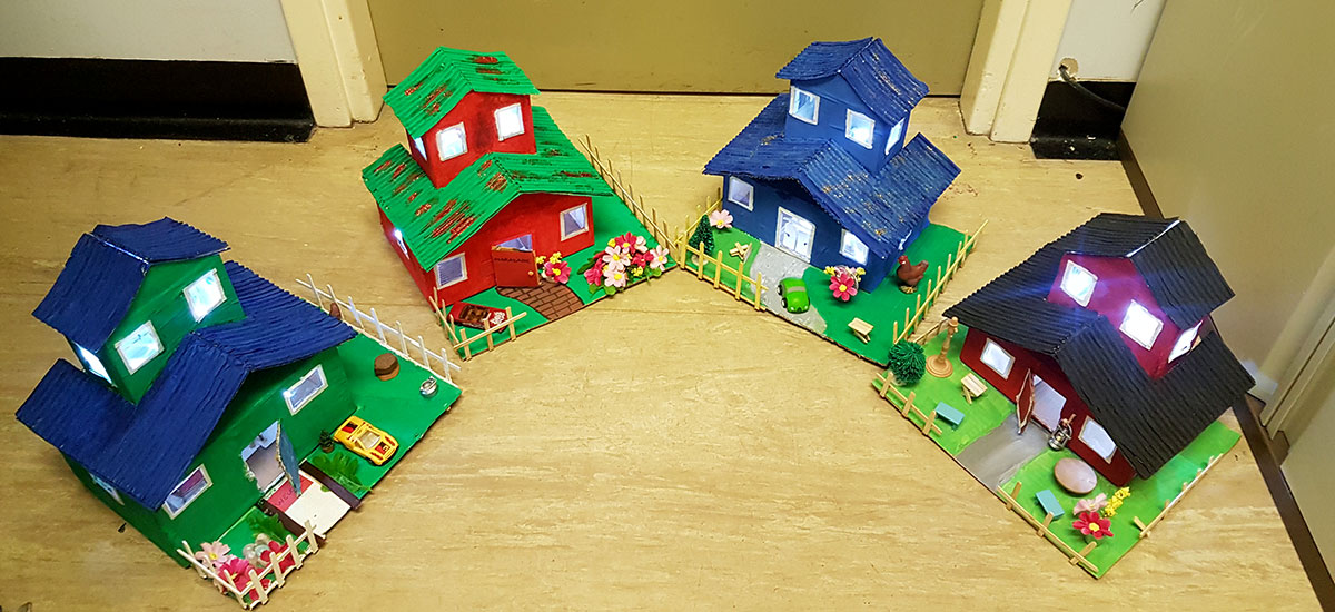 cardboard houses patient art project